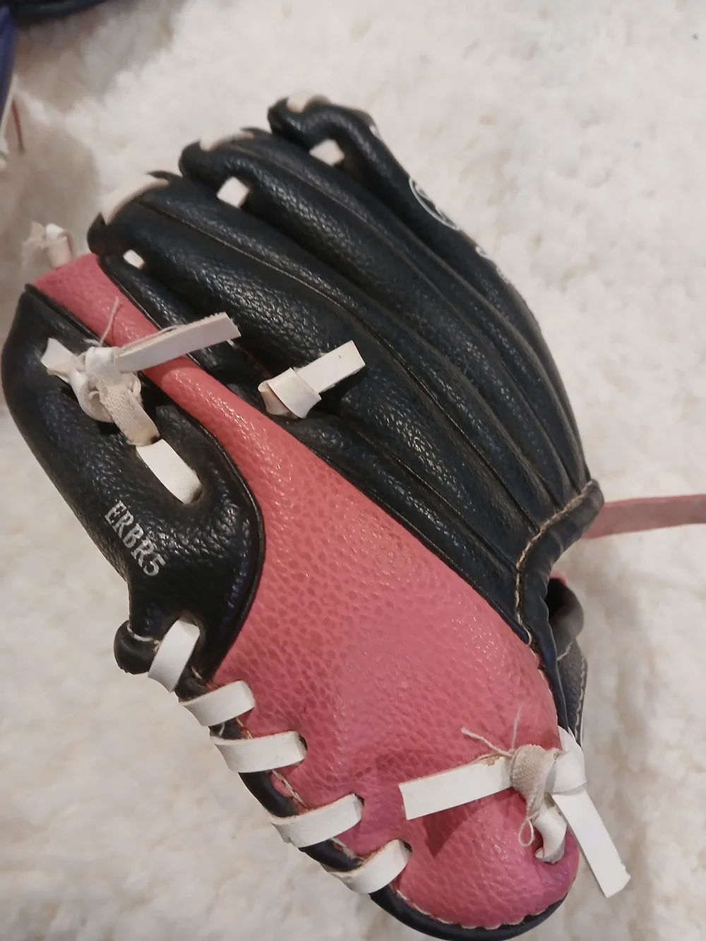 Rawlings Youth Black and Pink Baseball Glove